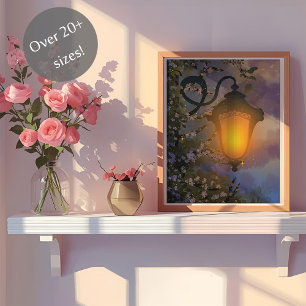 Verzauberte Zwielicht-Lampen-Wandposter Poster
