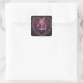 VerzauberteFroschHexe Quadratischer Aufkleber (Tasche)