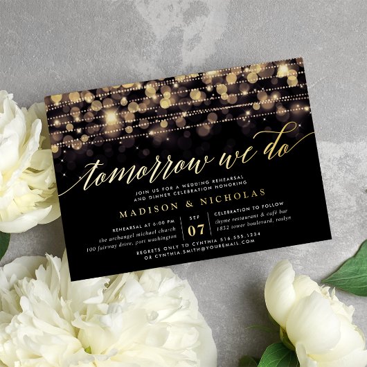 Verzauberter Abend | Abendessen Probe Folieneinladung