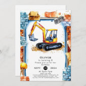 Verzauberter Bau zum Geburtstag Einladung (Vorne/Hinten)