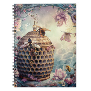 Verzauberter Bienen-Garten Fantasy (10) Notizblock