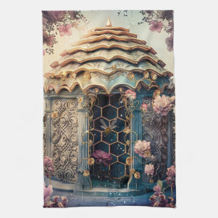 Verzauberter Bienen-Garten-Fantasy (3) Geschirrtuch