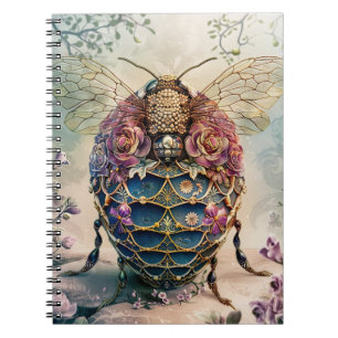 Verzauberter Bienen-Garten Fantasy (4) Notizblock