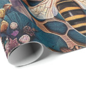 Verzauberter Bienen-Garten-Fantasy (6) Geschenkpapier (Rolleneckpunkt)