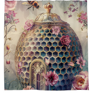 Verzauberter Bienen-Garten-Fantasy (7) Duschvorhang
