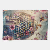 Verzauberter Bienen-Garten-Fantasy (7) Geschirrtuch (Horizontal)