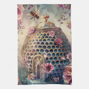 Verzauberter Bienen-Garten-Fantasy (7) Geschirrtuch