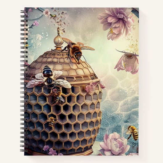 Verzauberter Bienengarten Fantasy (10) Notizblock (Vorderseite)