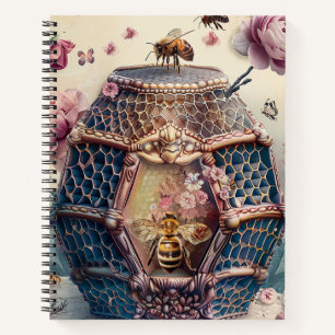 Verzauberter Bienengarten Fantasy (11) Notizblock