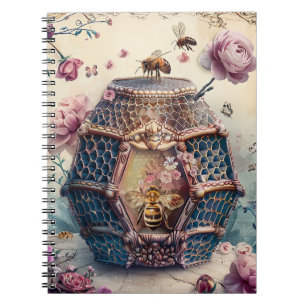 Verzauberter Bienengarten Fantasy (11) Notizblock