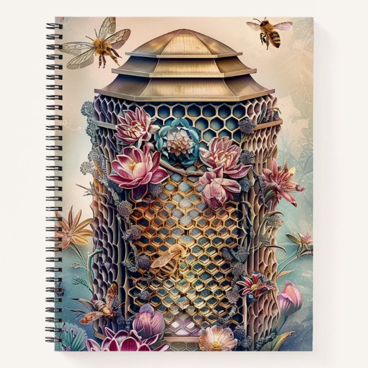 Verzauberter Bienengarten Fantasy (1) Notizblock (Vorderseite)