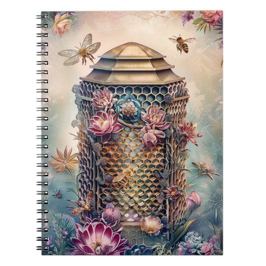 Verzauberter Bienengarten Fantasy (1) Notizblock (Vorderseite)