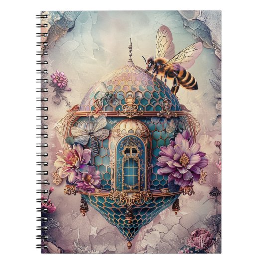 Verzauberter Bienengarten Fantasy (2) Notizblock (Vorderseite)