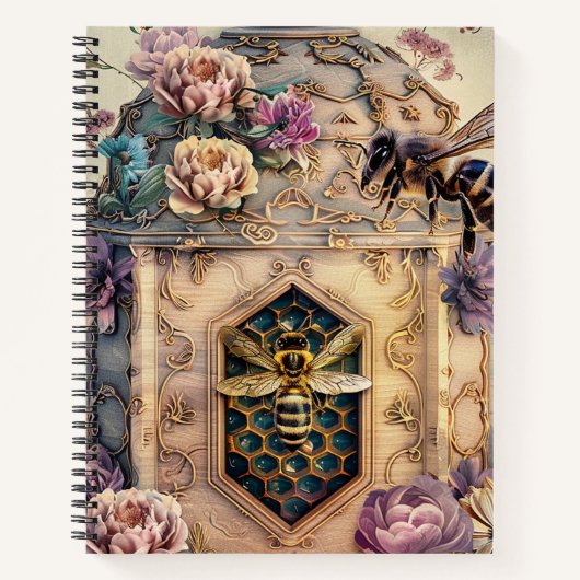 Verzauberter Bienengarten Fantasy (5) Notizblock (Vorderseite)