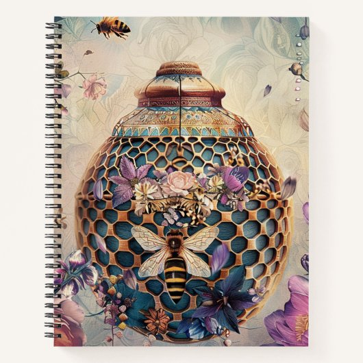 Verzauberter Bienengarten Fantasy (6) Notizblock (Vorderseite)