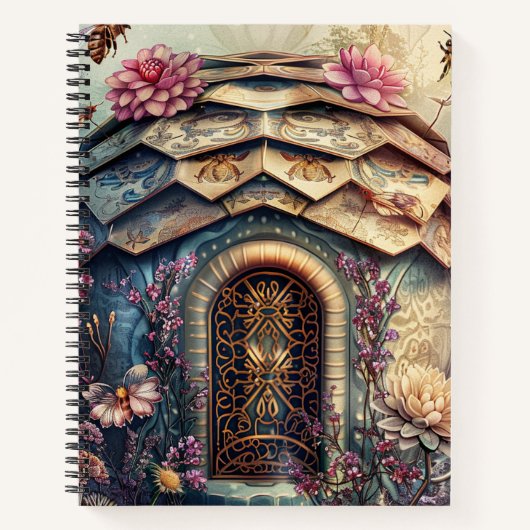 Verzauberter Bienengarten Fantasy (8) Notizblock (Vorderseite)