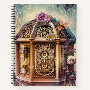 Verzauberter Bienengarten Fantasy (9) Notizblock