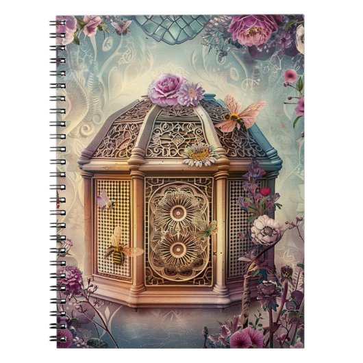 Verzauberter Bienengarten Fantasy (9) Notizblock (Vorderseite)