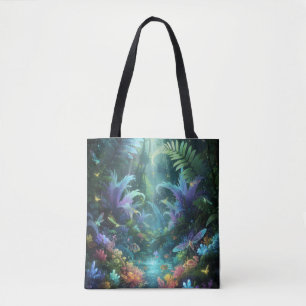 Verzauberter Biolumineszenter Wald Magischer Dschu Tasche