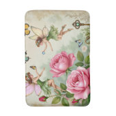 Verzauberter Blumenzauberfeengarten Badematte (Vorderseite Vertikal)