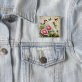 Verzauberter Blumenzauberfeengarten Button (Beispiel)