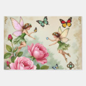 Verzauberter Blumenzauberfeengarten Geschenkpapier Set (Vorderseite 2)