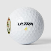 Verzauberter Blumenzauberfeengarten Golfball (Logo)