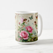 Verzauberter Blumenzauberfeengarten Kaffeetasse (VorderseiteRechts)