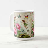 Verzauberter Blumenzauberfeengarten Kaffeetasse (Vorderseite Links)