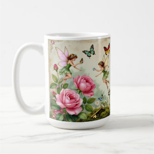 Verzauberter Blumenzauberfeengarten Kaffeetasse