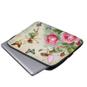 Verzauberter Blumenzauberfeengarten Laptopschutzhülle (Vorne Knopf)
