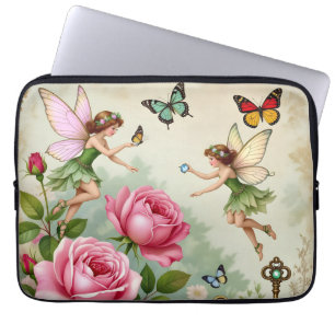 Verzauberter Blumenzauberfeengarten Laptopschutzhülle