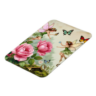 Verzauberter Blumenzauberfeengarten Magnet