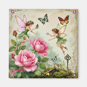Verzauberter Blumenzauberfeengarten Magnet (Vorne)