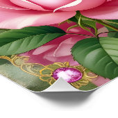 Verzauberter Blumenzauberfeengarten Poster (Ecke)