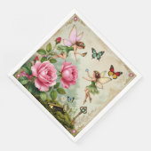 Verzauberter Blumenzauberfeengarten Serviette (Ecke)