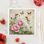 Verzauberter Blumenzauberfeengarten Serviette (Beispiel)