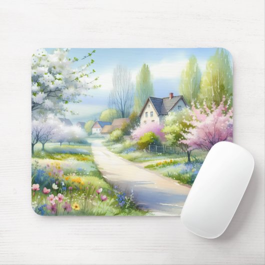 Verzauberter Blütenlandweg Mousepad (Mit Mouse)