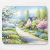 Verzauberter Blütenlandweg Mousepad (Vorne)