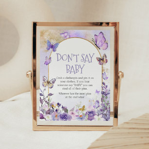 Verzauberter Blütenschmetterling Sprich nicht Baby Poster