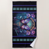 Verzauberter Butterfly-Dreamcatcher Strandtuch (Vorderseite)