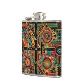 Verzauberter Cobalt "Aztec Dream" Flasenwrap Flachmann (Links)