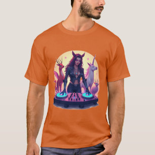 Verzauberter DJ: Mythisches Groove-Design T-Shirt