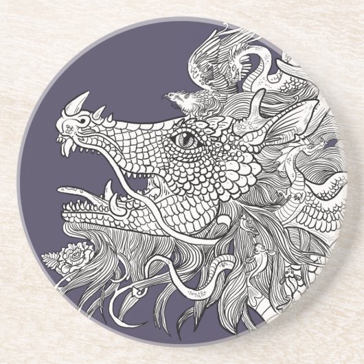 Verzauberter Drache Getränkeuntersetzer (Vorne)