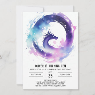 Verzauberter Drache Whimsy Geburtstag Einladung