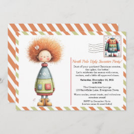 Verzauberter Elf | North Pole-Hässliche-Schwester- Einladung