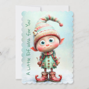 Verzauberter Elf Weihnachtszauber Nordpol Feiertagskarte