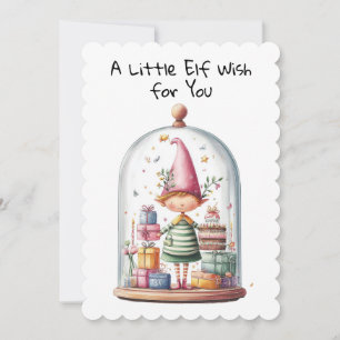 Verzauberter Elf   Weihnachtszauber vom Nordpol Feiertagskarte