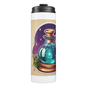 Verzauberter Elixier: Flasche mit glühenden Tränke