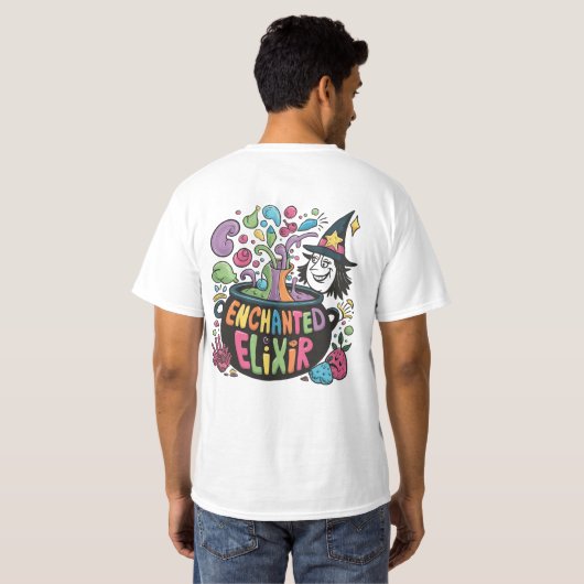 ✅ 👕 verzauberter Elixir Men-T - Shirt (Schwarz voll)
